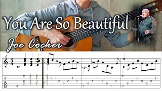 You Are So Beautiful - Fingerstyle Guitar | TAB, Lyrics