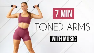 7 MIN TONED ARMS WORKOUT - with Music & Beeps (Dancer Arms)