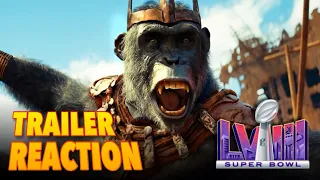 Kingdom of the Planet of the Apes Trailer Reaction! Super Bowl VIII