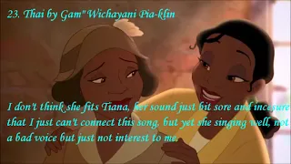 The Princess and The Frog 2004- Tiana voice Personal Ranking