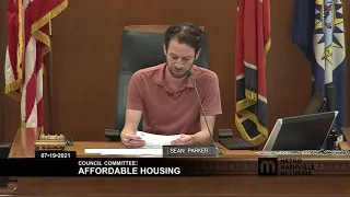 07/19/21 Council Committee: Affordable Housing Committee