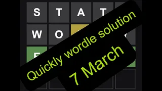 #wordle | #wordle today answer | #wordle strategy | #wordle gameplay | wordle 7 march answer #shorts