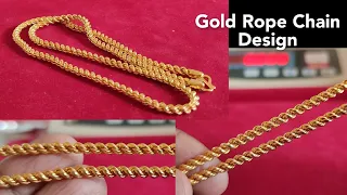 gold Rope Chain design with weight & price 2021 @saijewellerssj16