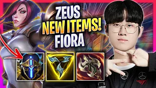 ZEUS TRIES FIORA WITH NEW ITEMS! - T1 Zeus Plays Fiora TOP vs Udyr! | Season 2024