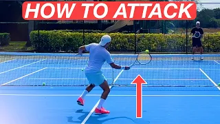 How to Attack the Net | Approach Shot & Volley Lesson w Shamir