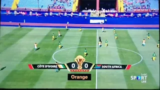 Reggie Ndlovu In Action South Africa Vs Cote de Voire