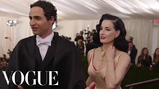 Zac Posen and Dita Von Teese at the 2014 Met Gala - The Dresses of Charles James - Vogue