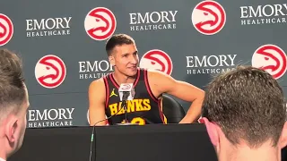 10-02-23 Atlanta Hawks Guard Bogdan Bogdanovic 2023 Media Day Press Conference