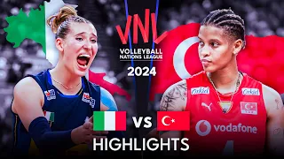 🇮🇹 ITALY vs TURKIYE 🇹🇷 | Highlights | Women's VNL 2024