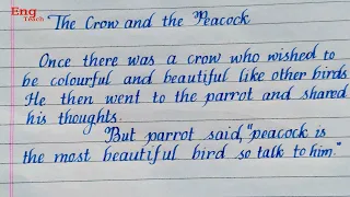 Moral Story - The Crow and the Peacock | Moral story | story writing |English writing | Eng Teach
