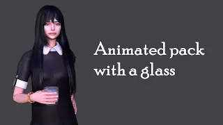 Sims 4 Animations |  with a glass  (DOWNLOAD free)