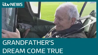 Dream come true: Heartbroken grandfather finally flies in Spitfire | ITV News