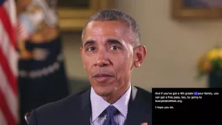 President Obama -  August 20th, 2016 - video caption - Celebrating the National Park Service