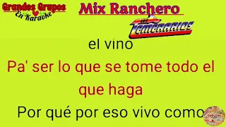 Mix Ranchero de Los Temerarios En Karaoke,Es Ella La Causa, No Es Tan Fácil Olvidarme, Entre..