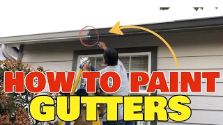 How To Paint Gutters DIY - Using Basic Hand Tools and a Ladder Step by Step