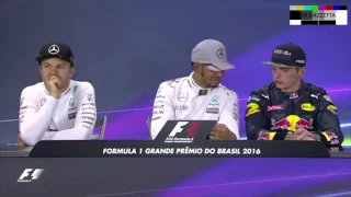 Lewis Hamilton and Max Verstappen making fun of...