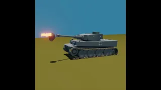 Low Poly Tiger Tank Shooting / Blender Animation