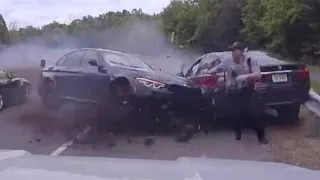 CAUGHT ON CAMERA: Fairfax Virginia Police officer escapes death after crash