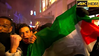 Morocco Wins against Portugal 🇲🇦 FIFA 2022 Celebrations in Central London [4K HDR]