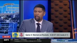 Jalen Rose DEBATE: Can Stephen Curry comeback to lead Warriors win over Rockets tonight? | ESPN SC