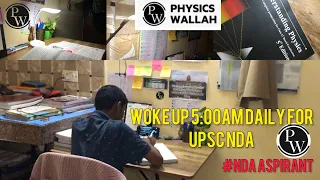 I woke up at 5:00Am to study for NDA | Nda exam preparation vlog | study vlog |#nda physicswallah pw