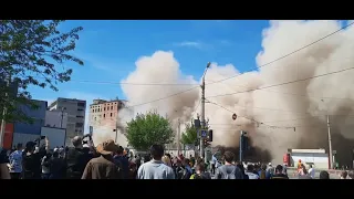 В Харькове взорвали башню заброшенного элеватора