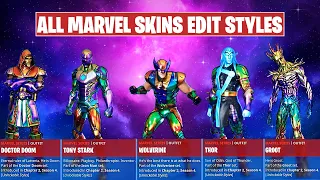 All Marvel Skins Edit Styles! Marvel Skins All Foil Edit Styles(Silver, Gold, Holo)Fortnite Season 4