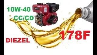 The tillers. Oil change engine 178F. Viscosity classification API. The oil sensor.