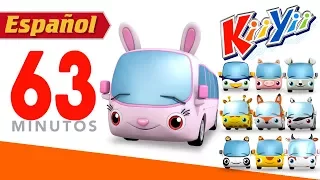 Diez autobuses | Y muchas más canciones infantiles | ¡63 minutos de recopilación KiiYii!