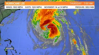 Hurricane Lee moves slightly to the east | Thursday update