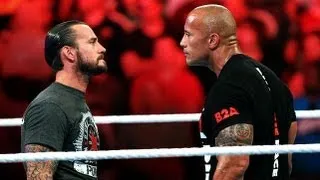 The Rock Vs. CM Punk WWE title match Royal Rumble 2013