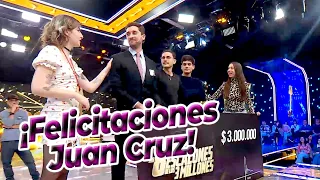 ¡LA ESTRATEGIA LE SALIÓ BIEN! Juan Cruz se hizo de los 3 millones en "Los 8 escalones"