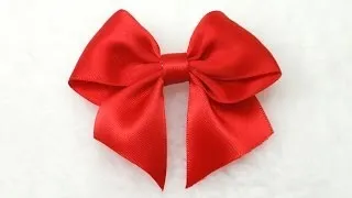 Make Simple Easy Bow, DIY, Ribbon Hair Bow, Tutorial, Bow #3