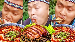 【ASMR MUKBANG】Miao cuisine collection: salted vegetable braised pork, beggar fish