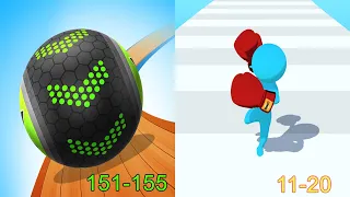 Going Balls VS Level Up Runner Android iOS Gameplay (Level 151-155)