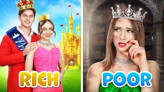 Princesa Millonaria VS Princesa Pobre || Cómo Convertirse en un Estudiante Popular