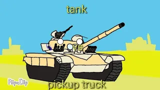 tank vs pickup truck be like(toyota war)(animated)