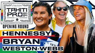 T. Weston-Webb, B. Hennessy, G.Bryan | SHISEIDO Tahiti Pro pres by Outerknown 2024 - Opening Round