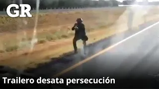 Desata trailero persecución a balazos | Monterrey