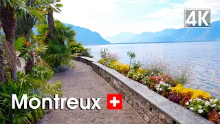 Montreux Switzerland 🇨🇭 Summer Walk 4K, an authentic little piece of paradise