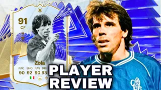 How GOOD is 91 TOTY Icon Gianfranco Zola ACTUALLY? 🤩 | FC 24 Ultimate Team Player Review