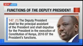 The roles of Deputy President as defined in The Constitution