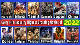 Every Films Industry Worldwide Highest Grossing Movies of 2022 | Largest  Films Industries in World.