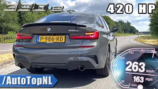 420HP BMW 330e G20 0-263 ACCELERATION & TOP SPEED POV on AUTOBAHN by AutoTopNL