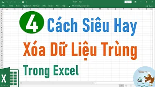 4 Cách xóa dữ liệu trùng trong excel