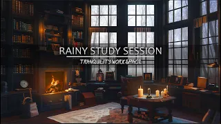 Rainy Study Session 📚☔️[4 Hour] ambient rain w/ birds chirping