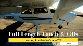 Full-Length Touch & GO Landing Practice | Cessna 172 | Waukegan, IL (UGN)