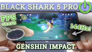 Xiaomi Black Shark 5 Pro - GENSHIN Impact on LOW/MED/HIGH | Gaming TEST 🤩| FPS GRAPH | OLED 144Hz
