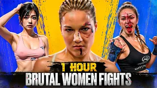 Craziest 1 Hour Of Women's Fights - MMA, Boxing, Kickboxing & Bare Knuckle