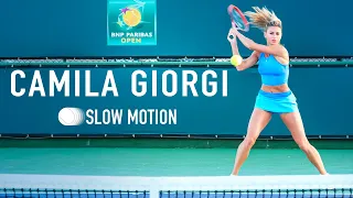 Camila Giorgi - Forehand Backhand Slow-motion [4k 60fps]